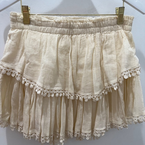 LoveShackFancy Cream Skirt Size 2 - Picture 5 of 6